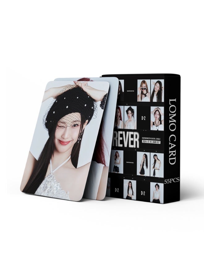 NIBEMINENT 55 Pcs Kpop BABYMONSTER FOREVER AH Lomo Cards Card For Fans Collection Gifts - Image 1