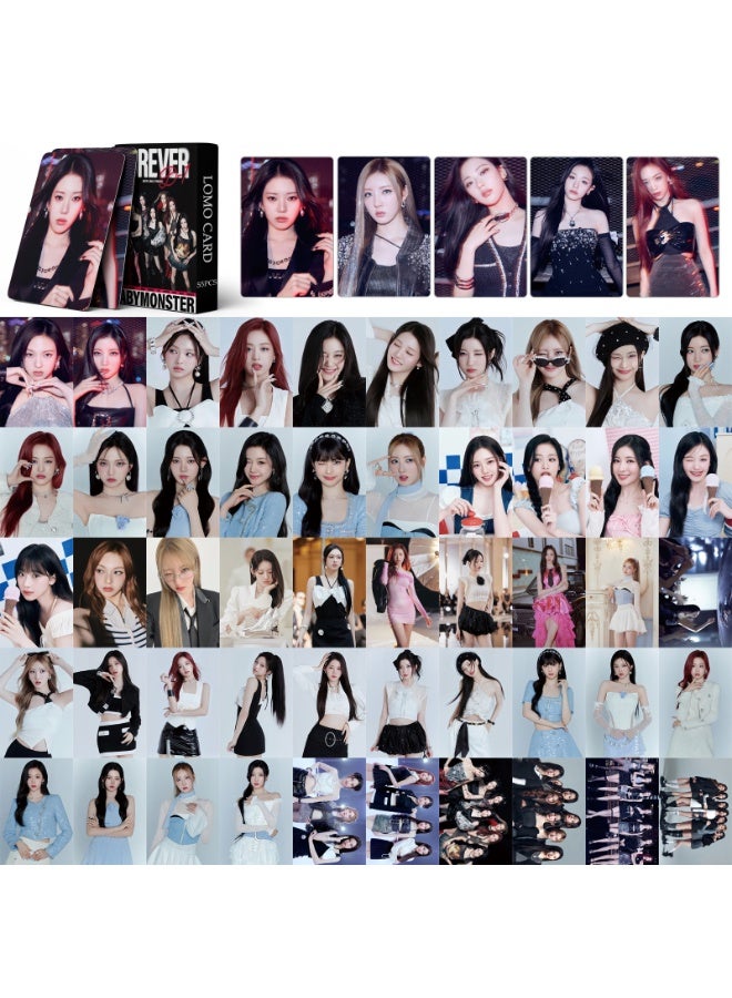 NIBEMINENT 55 Pcs Kpop BABYMONSTER FOREVER AH Lomo Cards Card For Fans Collection Gifts - Image 3