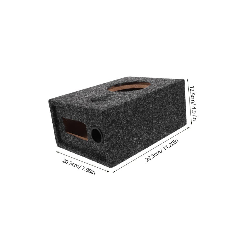 Carpeted Car Audio Subwoofer Enclosure Box 10 Inch DIY Modification Tweeter Box - Image 3