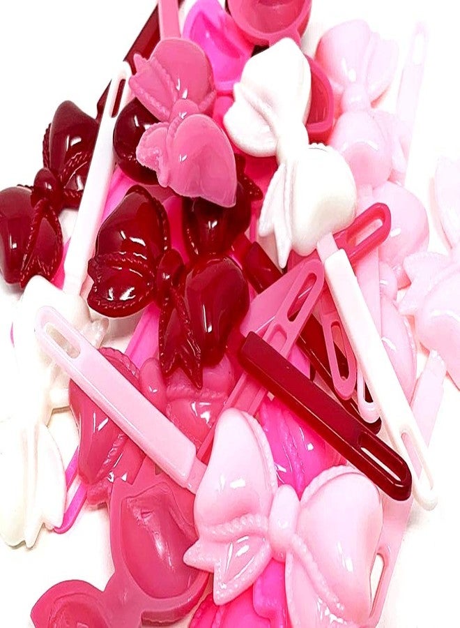Tara Girls Self Hinge Bow Hair Barrettes 18 Pieces Selection (Pink Mix) - Image 2
