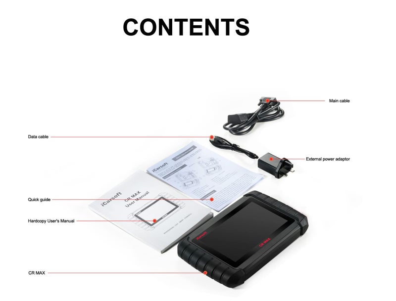 iCarsoft CR Max + Free Screen Protector - Professional Multibrand Automotive Diagnostic Scanner - Read/Erase Faults Codes - Reset Oil Service - Coding & Programming - Image 4