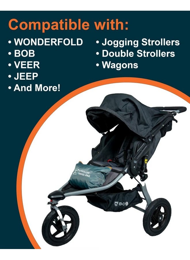 BC Extra Large,Heavy Duty Stroller and Car Seat Gate Check Bag,Compatible with: WONDERFOLD, BOB, DOONA, RADIO FLYER, VEER, JEEP WAGON, ETC., double and Jogging Strollers,Stroller Bag for Airplane - Image 4