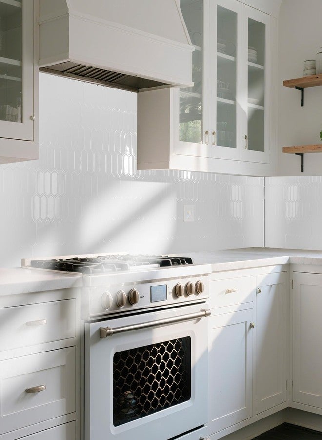 Art3d 10-Sheet Heavy-Duty Peel and Stick Backsplash, Self-Adhesive Vinyl Wall Tiles for Kitchen Countertop Bathroom, White - Image 2