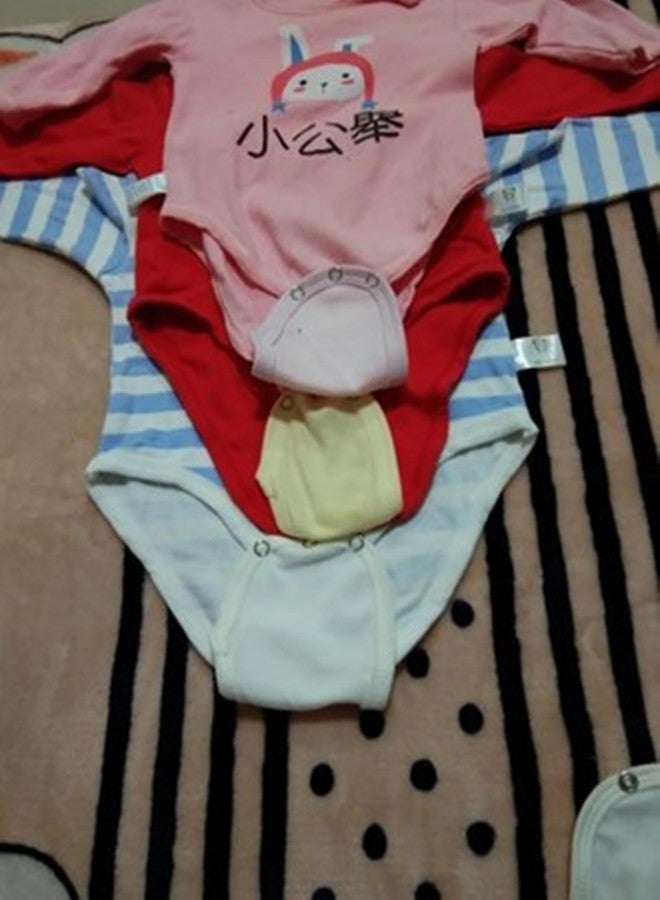 PPX 5Pcs Baby Bodysuit Extender Onesie Extenders Universal Jumpsuit Extend Body Extender Push Button Baby - White - Image 4