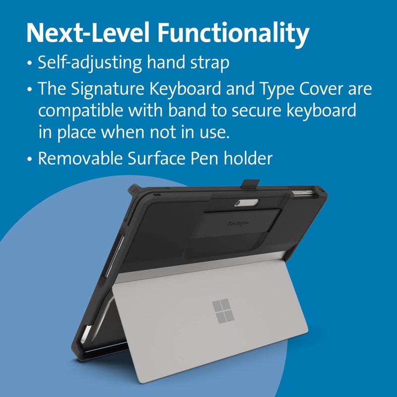 Kensington Kensington Blackbelt Rugged Case for Surface Pro 11, Surface Pro 10, Surface Pro 9, Military-Grade Protection - Black (K96541WW)  - Image 4