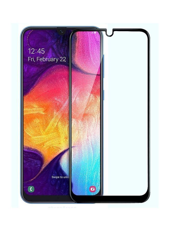 Tempered Glass Screen Protector For Samsung Galaxy A50/ A30 Black - Image 2