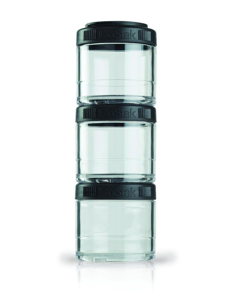 BlenderBottle GoStak Twist n Lock Storage Jars 150cc 2Pak White
