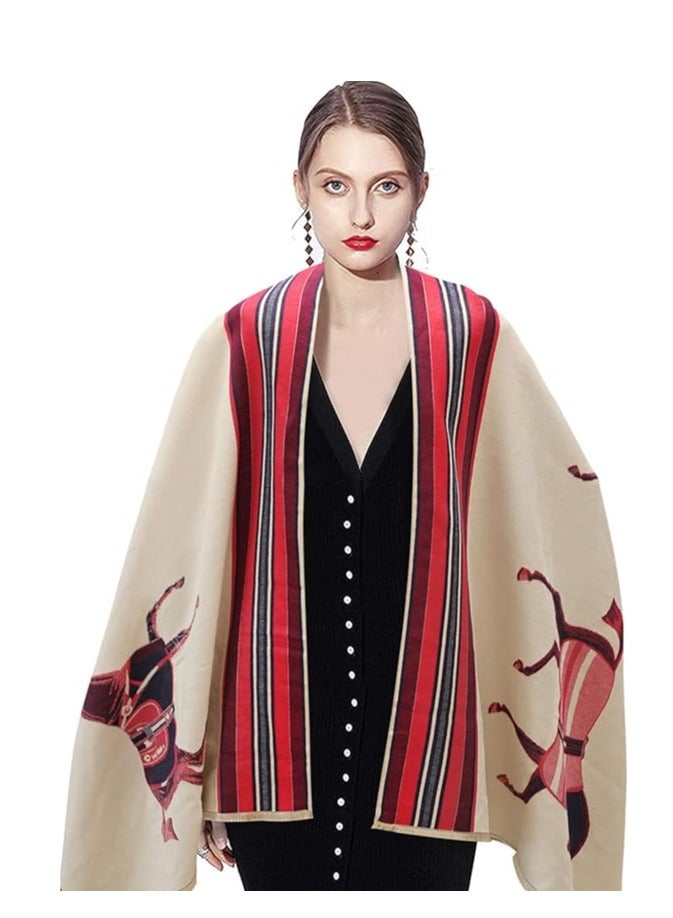 Anna Cashmere-Feel Versatile Cape Scarf Wrap - Image 2