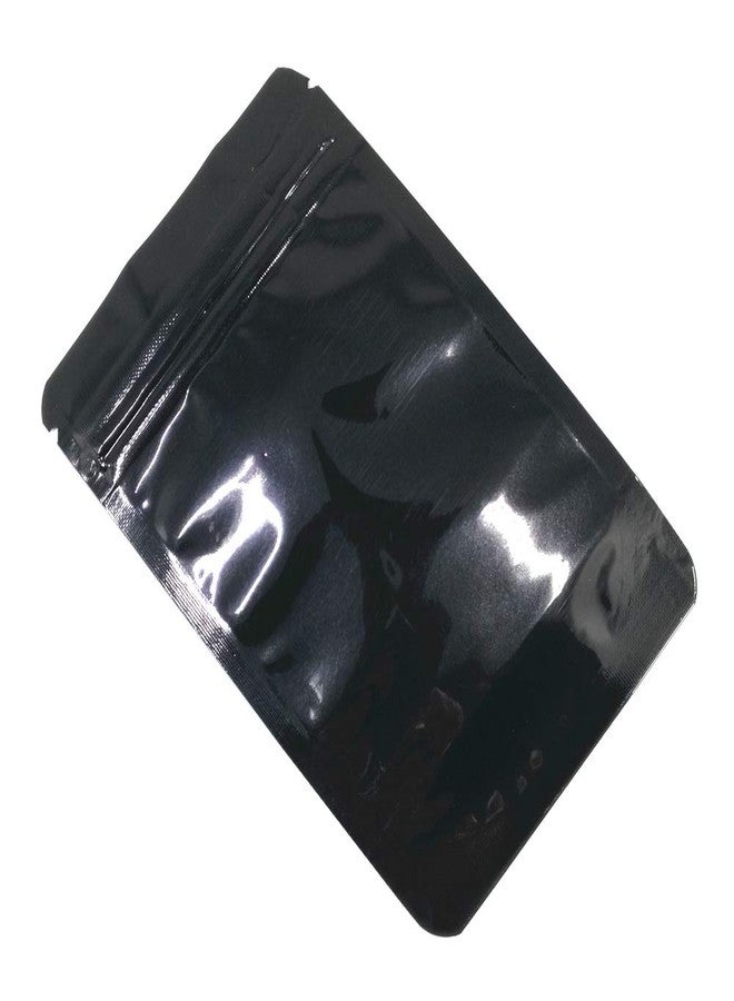 MITOB 100 Pieces Stand Up Mylar Bags Plastic Window Pouch for Zip Food Storage Lock Aluminum Foil Bag Candy Packing Zipper Lock Resealable (5.5x7.9 inch, Black) - Image 4
