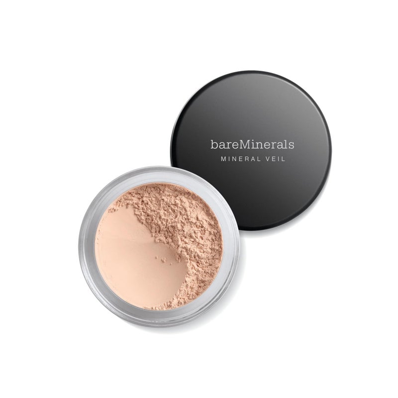 بودرة التثبيت الشفافة من bareMinerals Mineral Veil، خفيفة الوزن، لتنعيم البشرة، للبكج والتشطيب، تطيل مدة بقاء المكياج، خالية من التلك، نباتية