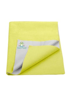 Tod PooL Tod PooL Breathable Bed Protector AntiPiling Fleece Extra Absorbent Washable Waterproof Quick Dry Sheet Bed Protector Sheet for Kids and Adults 1 Yellow Small 70x50cm  - Image 1