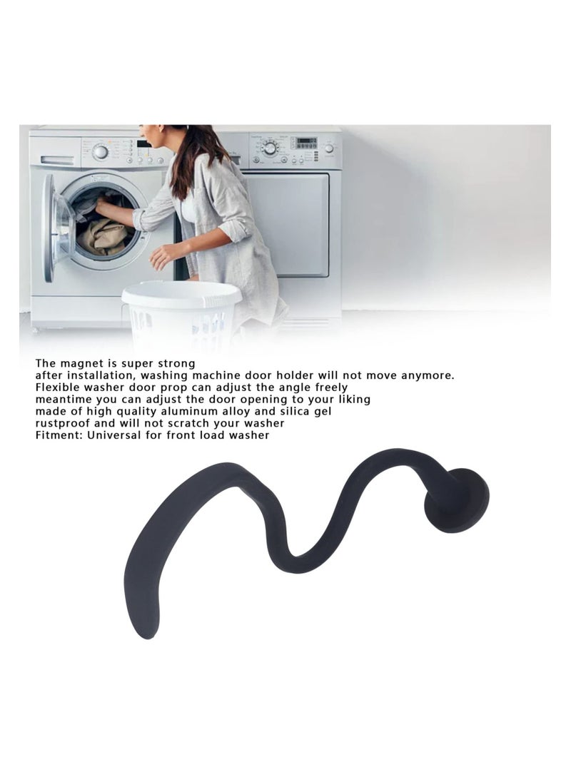 SYOSI - Front Load Washer Door Prop, Magnetic Washing Machine Door Holder, Adjustable Flexible Laundry Door Post Dryer Door Prop Universal Washing Machine Door Stopper for Most Washing Machines (Black) - Image 1