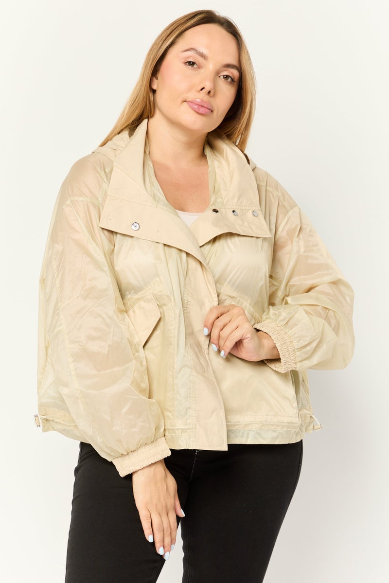 ESPRIT Women Solid Hooded Jacket, Multicolour - Image 1
