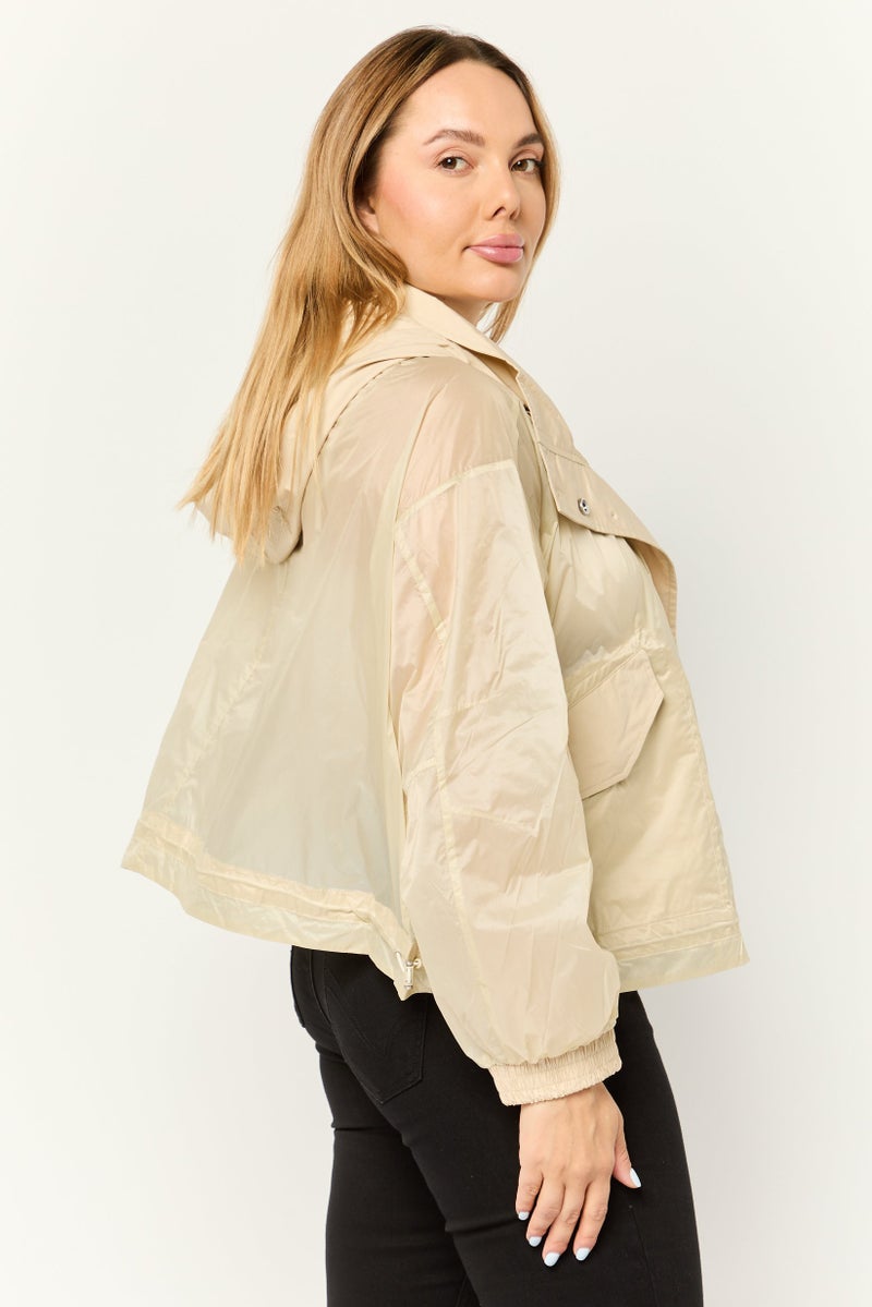 ESPRIT Women Solid Hooded Jacket, Multicolour - Image 2