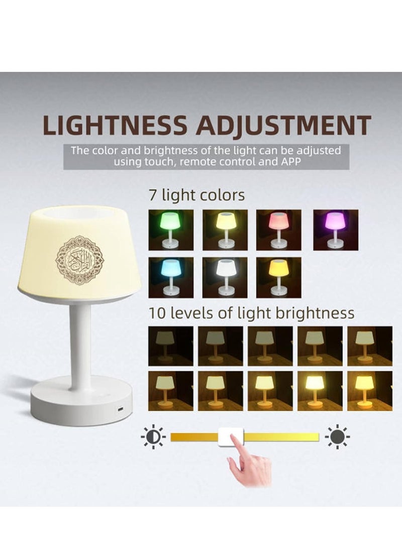 ELTRAZONE Table Lamp Quran Speaker, Muslim Bluetooth Speaker, Digital Speaker with Remote & Mobile App Night Light Desk Lamp for Kids - Image 3
