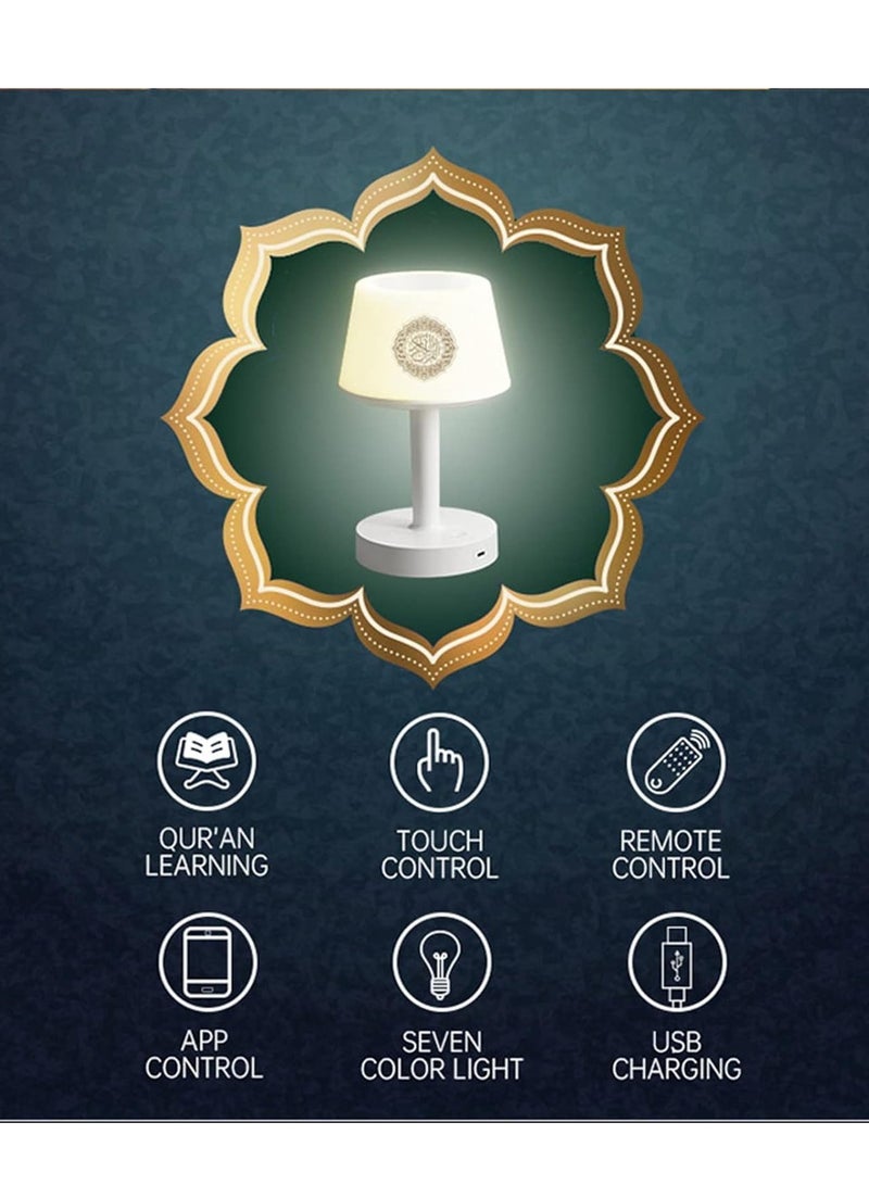 ELTRAZONE Table Lamp Quran Speaker, Muslim Bluetooth Speaker, Digital Speaker with Remote & Mobile App Night Light Desk Lamp for Kids - Image 4