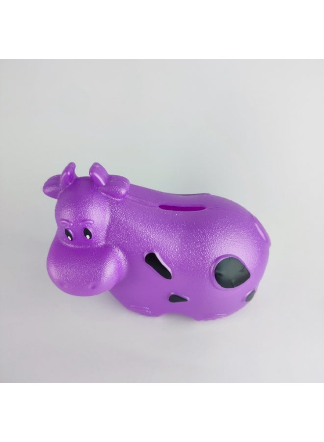 Strong Unbreakable Plastic Money Saving Bank – Cow Shape - Image 2