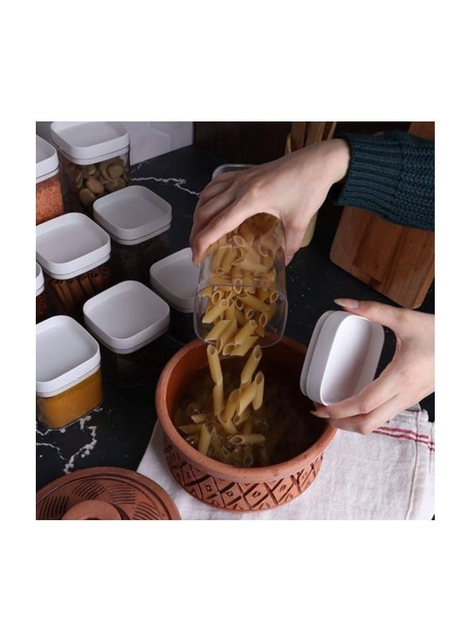 طقم توابل اكريليك 9 × 1 للبقوليات والسكر والقهوة والشاي مجموعة المطبخ متعددة الاستخدامات باحجام مختلفة - Image 5