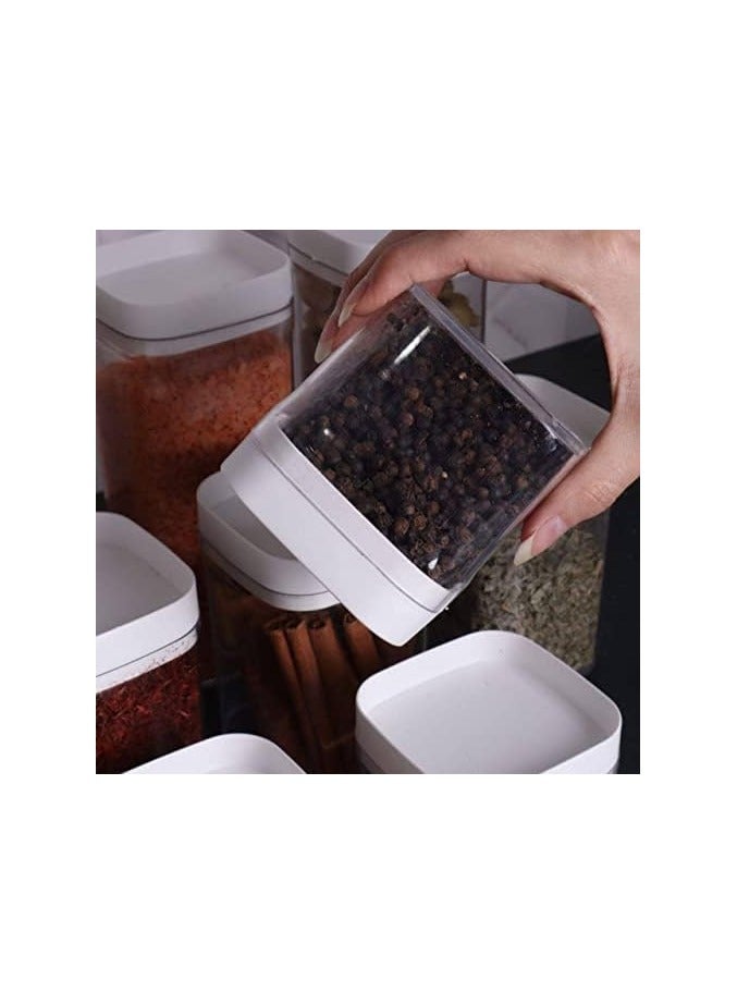 طقم توابل اكريليك 9 × 1 للبقوليات والسكر والقهوة والشاي مجموعة المطبخ متعددة الاستخدامات باحجام مختلفة - Image 4