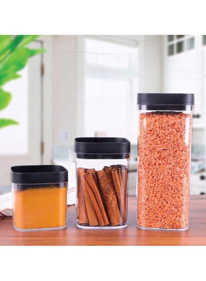 طقم توابل اكريليك 9 × 1 للبقوليات والسكر والقهوة والشاي مجموعة المطبخ متعددة الاستخدامات باحجام مختلفة - Image 3