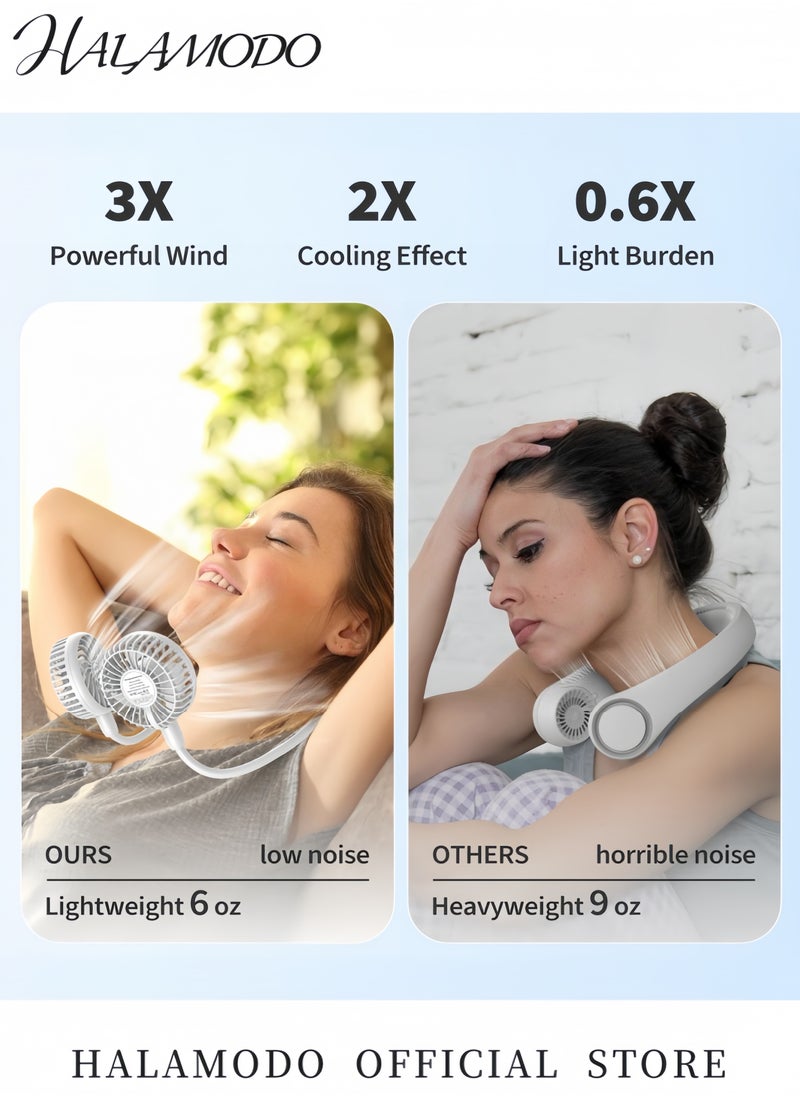 Generic Adjustable Hand Free Neckband Fans With USB FS0001 White  - Image 3