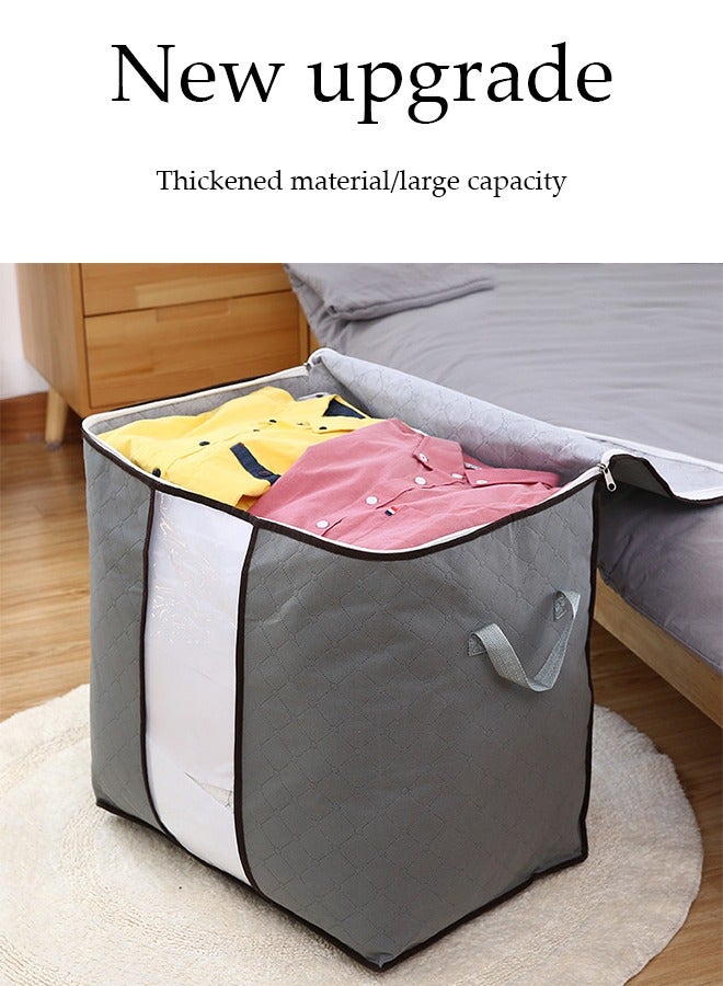Loquat 90L Large Storage Bags,Storage Bins with Reinforced Handle and Sturdy Zipper,Closet Storage for Blanket,Comforter,Pillows and Bedding,Gray - Image 5