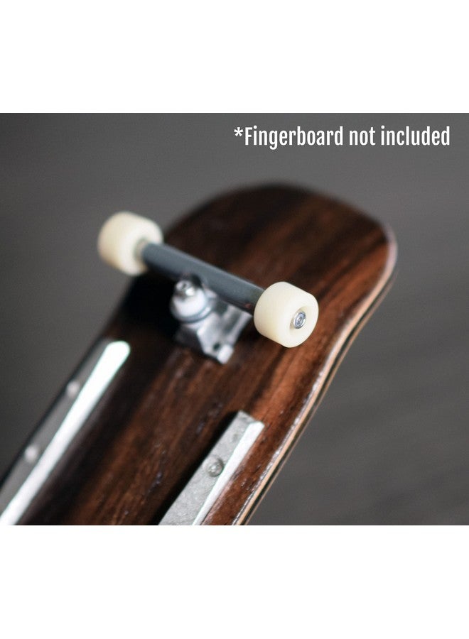 Teak Tuning Apex 61D Urethane Fingerboard Wheels - Mini Shorty Shape, 6.6mm Diameter - ABEC-9 Stealth Bearings - Made in The USA - Cream Colorway - Image 5