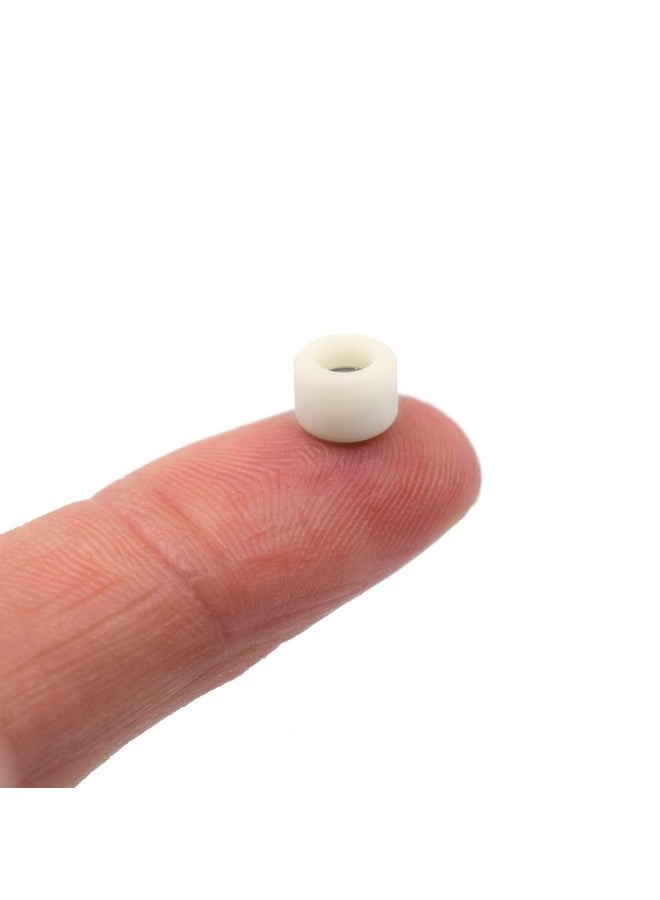 Teak Tuning Apex 61D Urethane Fingerboard Wheels - Mini Shorty Shape, 6.6mm Diameter - ABEC-9 Stealth Bearings - Made in The USA - Cream Colorway - Image 4