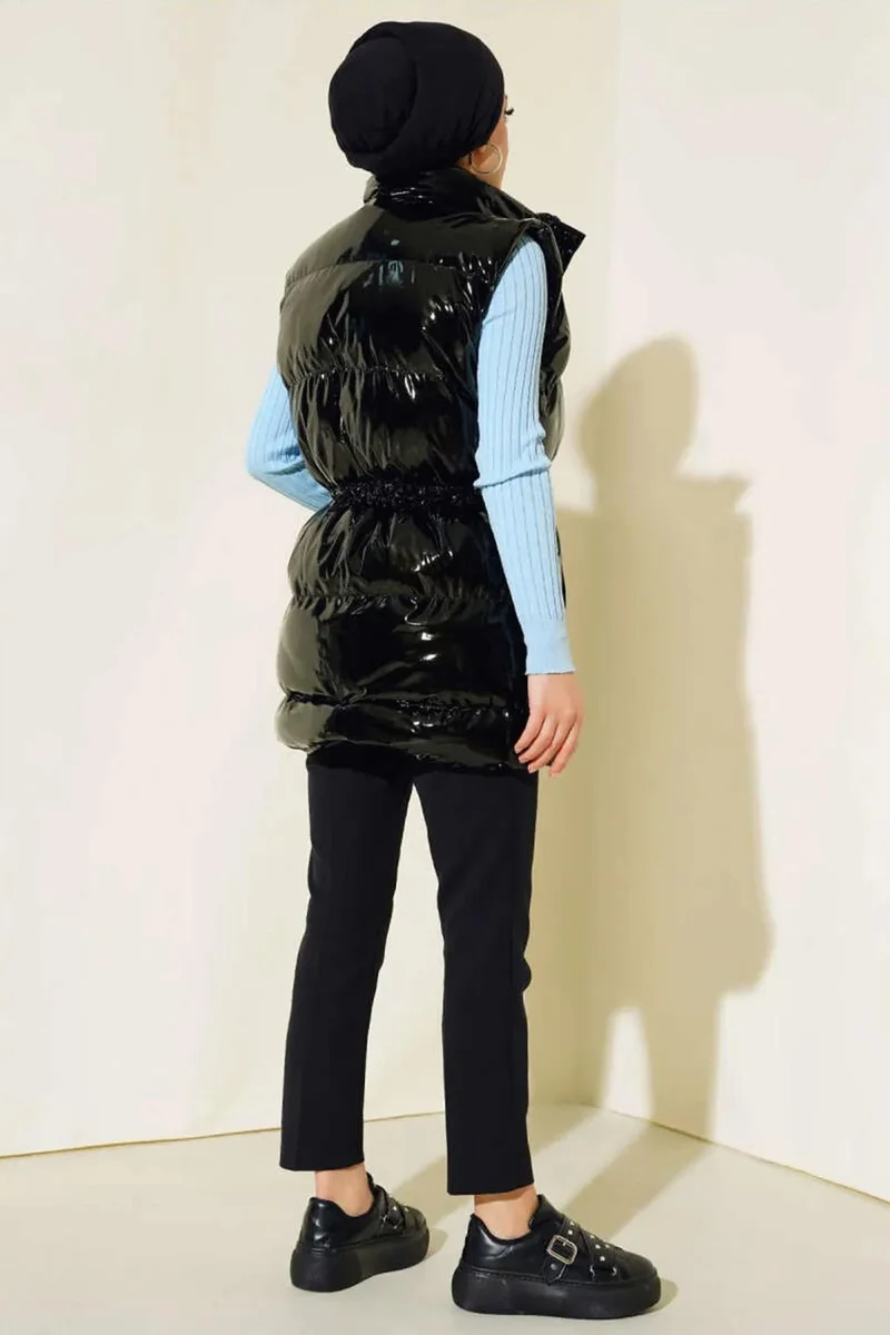 Big Dart Black BDART Shiny Puffer Vest for Women | Best Price UAE