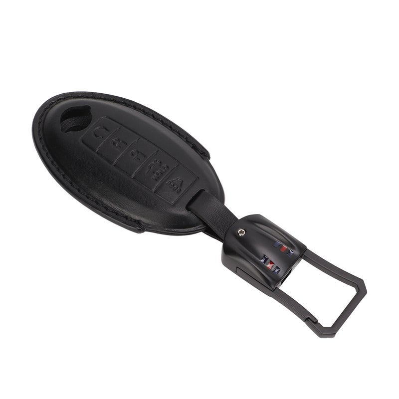 5 Buttons Smart Remote Car Key Case Leather Key Fob Cover Replacement for INFINITI JX35 Q50 Q60 QX56 QX60 QX80 - Image 3