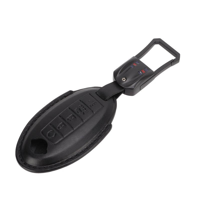 5 Buttons Smart Remote Car Key Case Leather Key Fob Cover Replacement for INFINITI JX35 Q50 Q60 QX56 QX60 QX80 - Image 2
