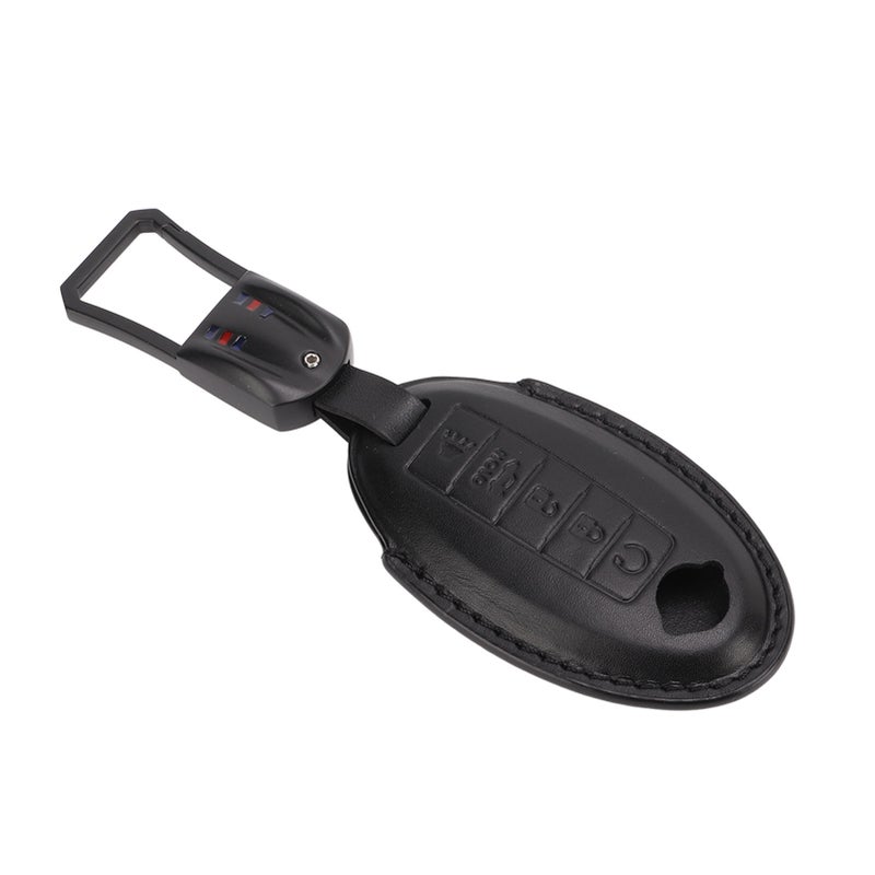 5 Buttons Smart Remote Car Key Case Leather Key Fob Cover Replacement for INFINITI JX35 Q50 Q60 QX56 QX60 QX80 - Image 5
