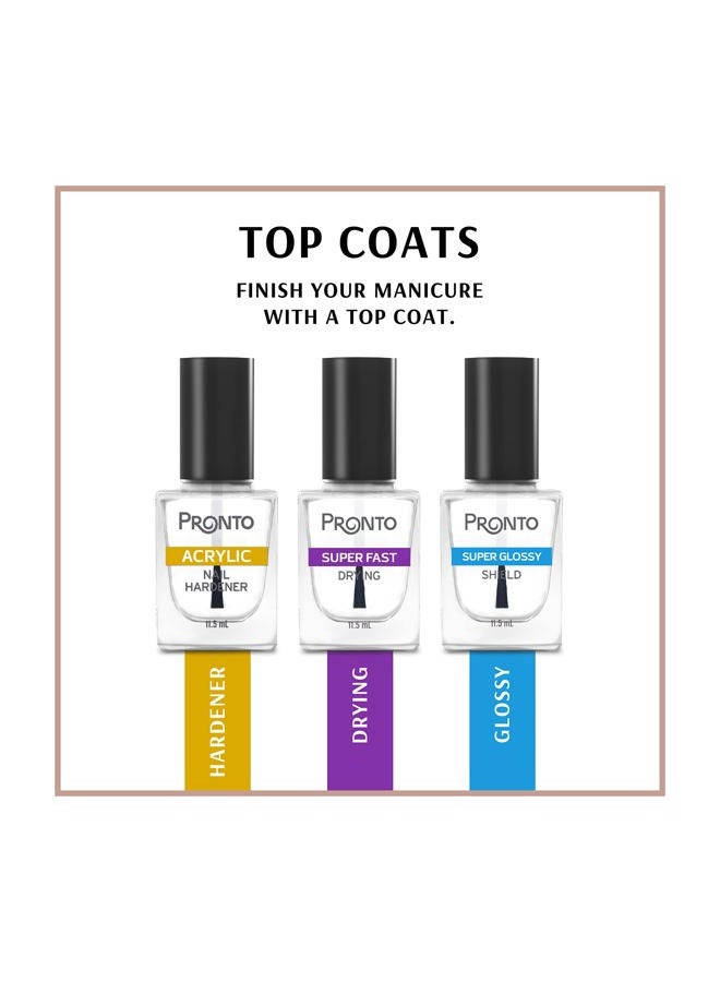 PRONTO Super Fast Drying Top Coat – Quick Dry, Clear Nail Polish - Image 5