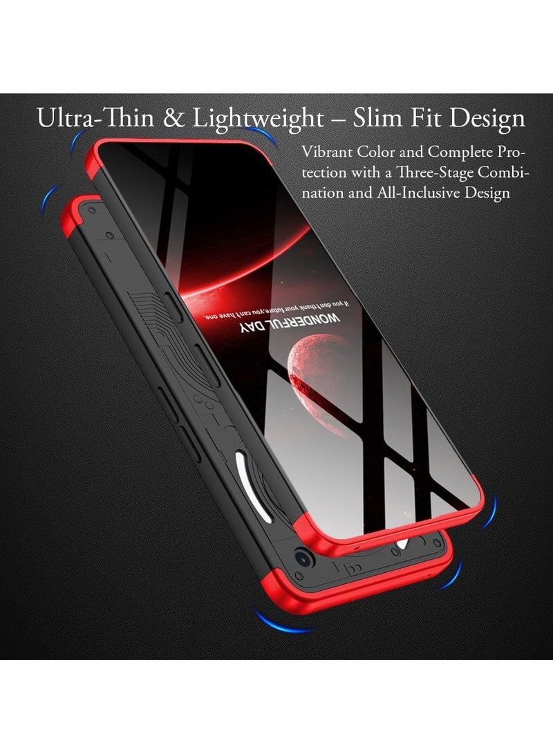 غطاء لهاتف Nothing Phone 3a، حماية بزاوية 360 درجة من البلاستيك الصلب، غطاء خلفي قابل للفصل، تصميم نحيف مضاد للصدمات، ممتص للصدمات ومضاد للخدش - Image 5