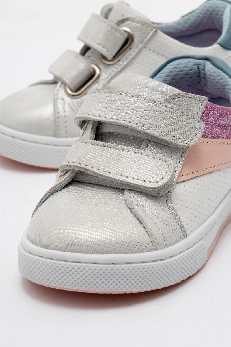 Mnpc Girl White Genuine Leather Anatomical Casual Shoes