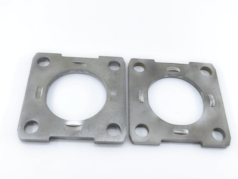 BBMTA Replacement Trailer Brake Backing Plate Flange 227 for 3500 Axle 4 Hole Bolt Square Bracket 2pack