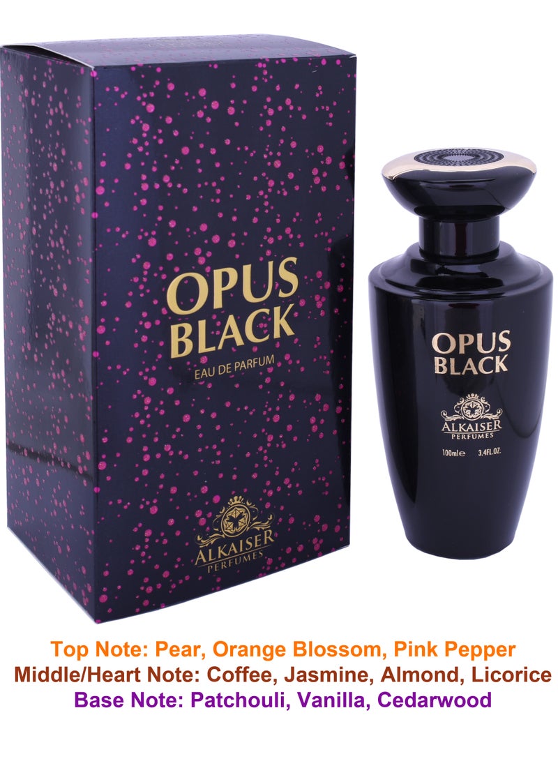 OPUS BLACK Eau De Parfum 100ml ALKAISER PERFUMES Unleash the Essence of Opulence