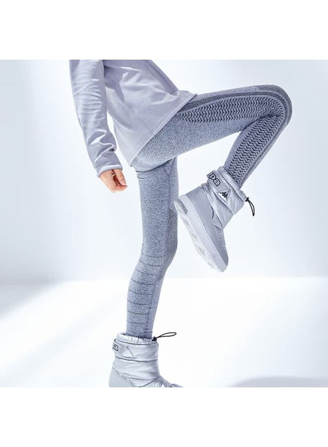 Moodytiger Girls' Leggings Autumn And Winter Style Children's Long Pants, One-piece Woven Jacquard Breathable Yoga Pants, Outdoor Sports Pants - Image 2