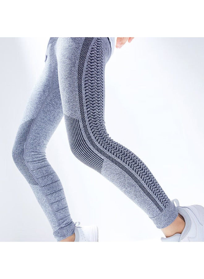 Moodytiger Girls' Leggings Autumn And Winter Style Children's Long Pants, One-piece Woven Jacquard Breathable Yoga Pants, Outdoor Sports Pants - Image 3