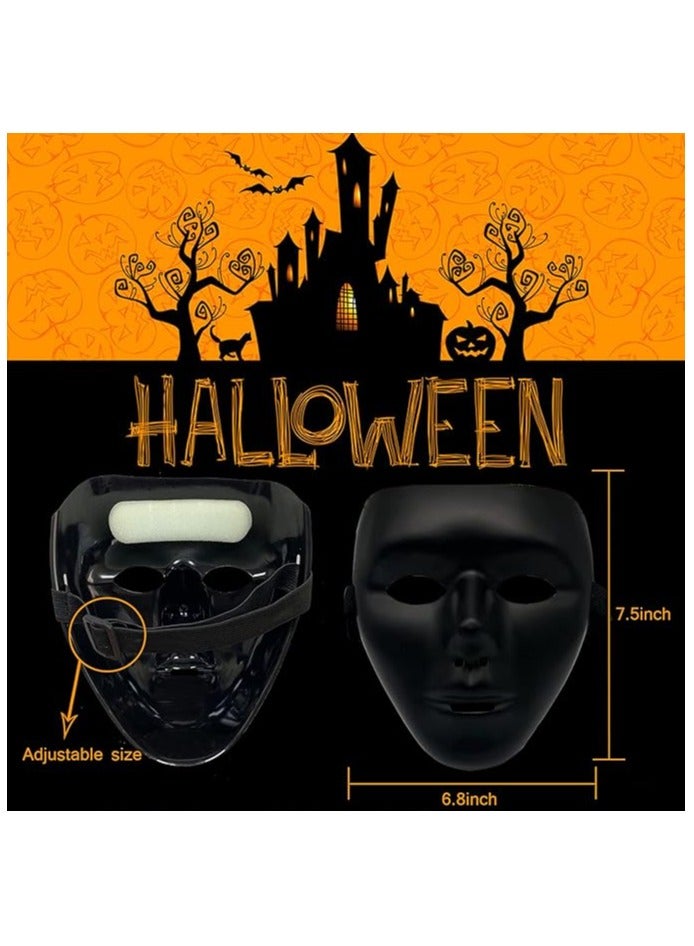 SZCXTOP Halloween Fancy Dress Masks for Kids & Adults,Full Face Anonymous Street Dance Ghost Step Cosplay Masquerade Mask - Image 3