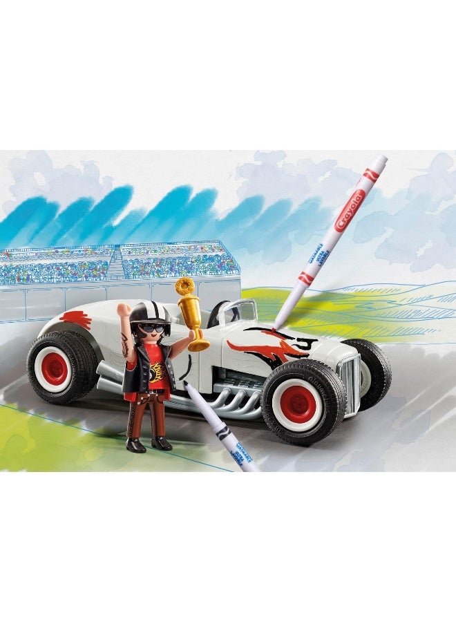 بلاي موبيل بلايموبيل PM-Color هوت رود – مجموعة لعب مع شخصية، نموذج سيارة رياضية، إكسسوارات سباق، وعناصر إبداعية للعب خيالي | موديل 71376 | لعبة إبداعية للأطفال من عمر 4 سنوات فأكثر - Image 3