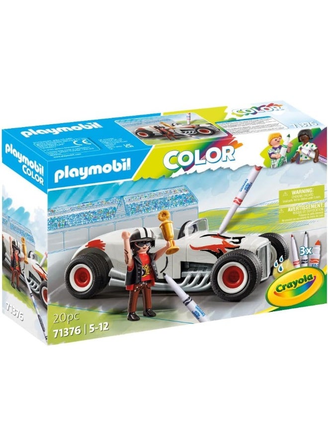 بلاي موبيل بلايموبيل PM-Color هوت رود – مجموعة لعب مع شخصية، نموذج سيارة رياضية، إكسسوارات سباق، وعناصر إبداعية للعب خيالي | موديل 71376 | لعبة إبداعية للأطفال من عمر 4 سنوات فأكثر - Image 2