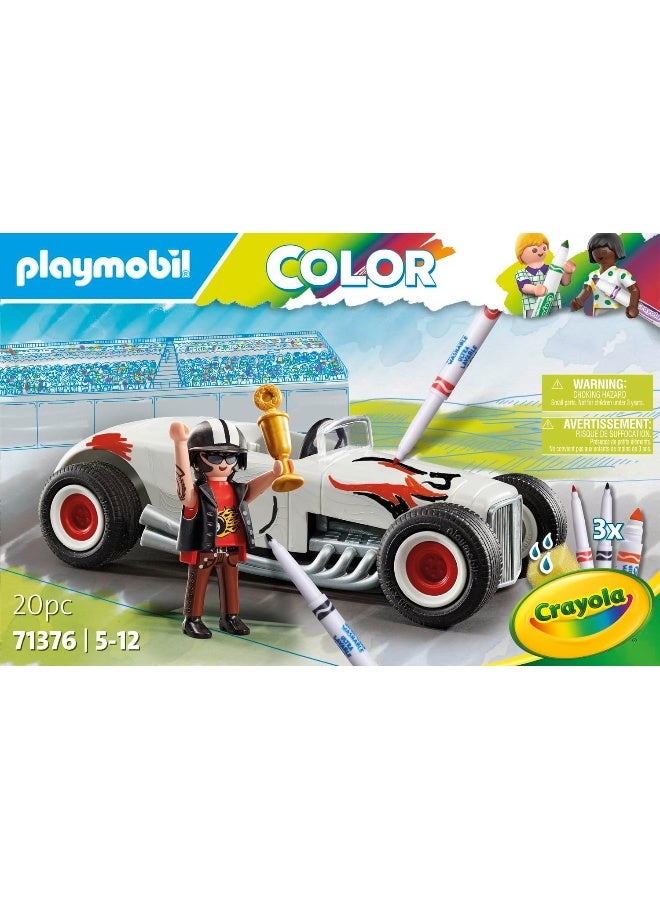 بلاي موبيل بلايموبيل PM-Color هوت رود – مجموعة لعب مع شخصية، نموذج سيارة رياضية، إكسسوارات سباق، وعناصر إبداعية للعب خيالي | موديل 71376 | لعبة إبداعية للأطفال من عمر 4 سنوات فأكثر - Image 4