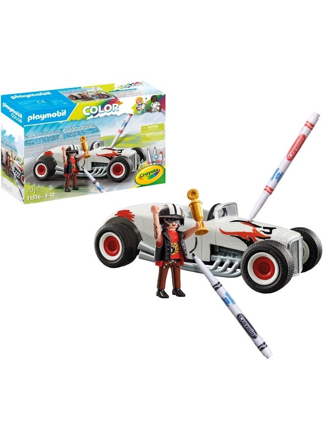 بلاي موبيل بلايموبيل PM-Color هوت رود – مجموعة لعب مع شخصية، نموذج سيارة رياضية، إكسسوارات سباق، وعناصر إبداعية للعب خيالي | موديل 71376 | لعبة إبداعية للأطفال من عمر 4 سنوات فأكثر - Image 1