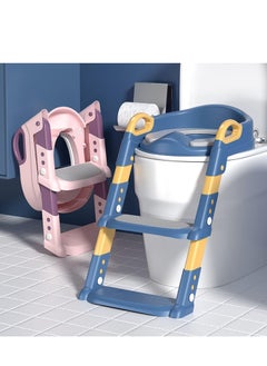 Gonice Potty Training Seat with Step Stool Ladder, Potty Training Toilet for Kids Boys Girls Toddlers-Comfortable Safe Potty Seat with Anti-Slip Pads Ladder  - Image 4