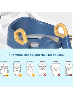 Gonice Potty Training Seat with Step Stool Ladder, Potty Training Toilet for Kids Boys Girls Toddlers-Comfortable Safe Potty Seat with Anti-Slip Pads Ladder  - Image 2