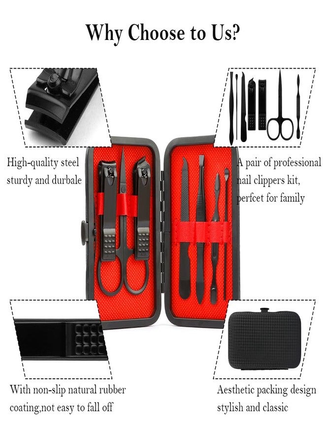 QEYMN Manicure Set, Stocking Stuffer for Men, Nail Clipper Kit, Nail Clipper Set, Nail Care Kit, 8 In 1 Manicure Kit Grooming Kit Stainless Steel Facial Pedicure Care Tool, Christmas Gifts for Men Dad Teens - Image 2