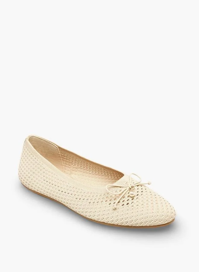 Celeste Women Textured Ballerina Shoes