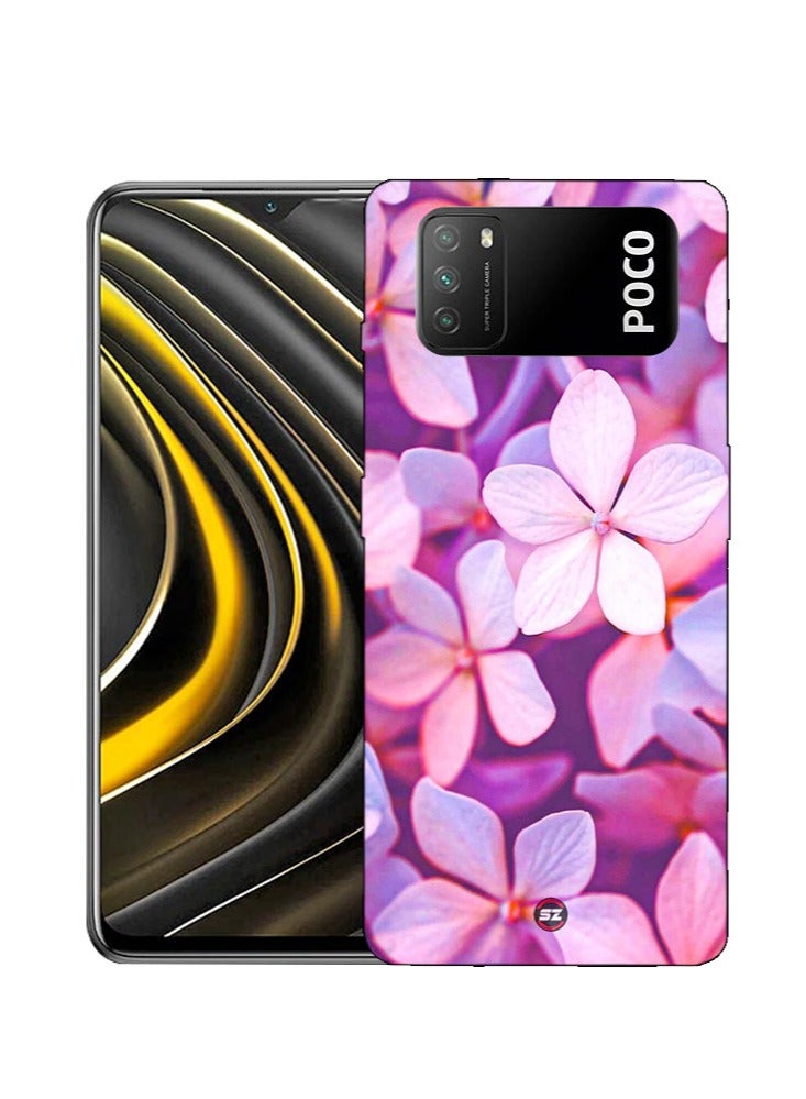 Service Zone Protective Printed Mobile Back Cover Beautiful Hydrangea Flowers Natural Soft pattern For Xiaomi Mi Poco M3 - Image 1