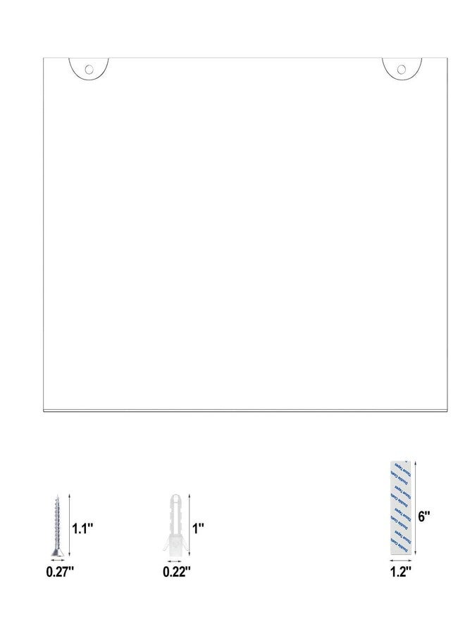 Ayatis Choco Acrylic Letter Size Sign Holders, with Mounting Hardware A4 Holder,Clear Vertical Wall Mount Frame Holder A4(Pack Of 1 Pcs) - Image 2